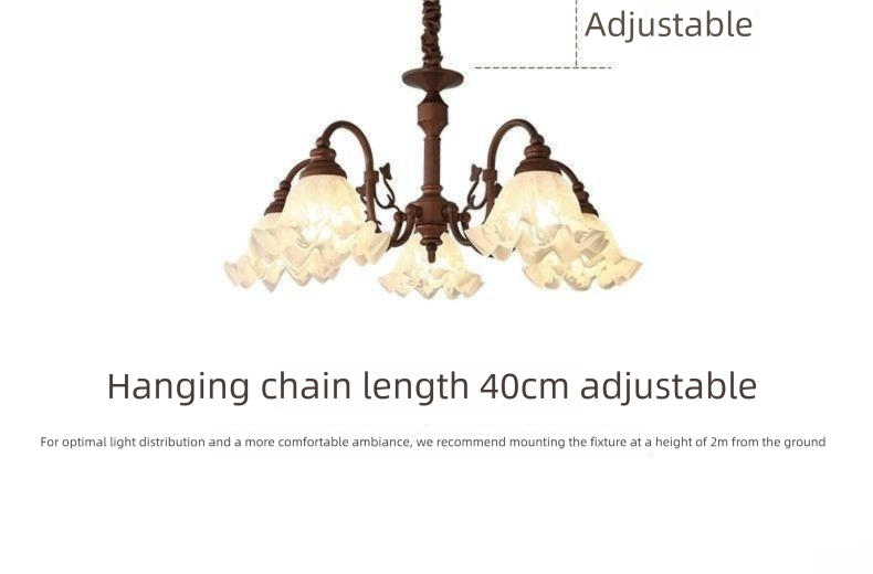 Lustre estilo vintage francês 2025, luminária principal americana de meados do século para sala de jantar, quarto e corredor, flor de designer_voghion.com