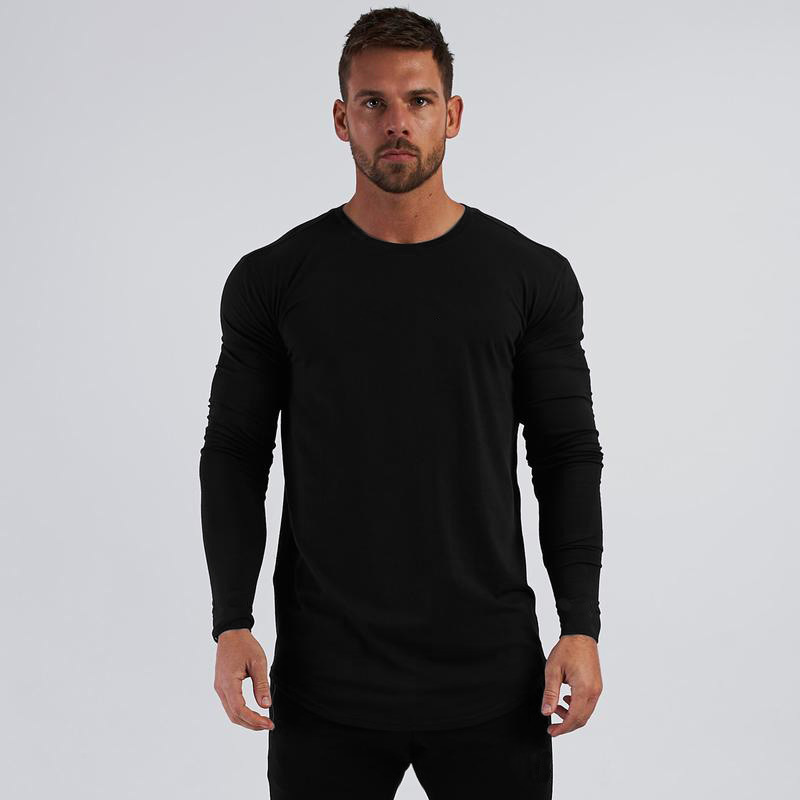Camicia base tendenza da uomo a maniche lunghe sportiva slim in puro cotone traspirante con fondo tondo_voghion.com