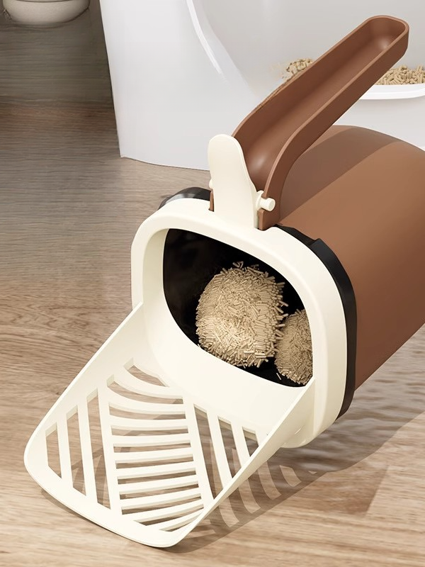 Integrated Litter 2-in-1 Multi-Functional With Bucket Pet Cleaning Supplies Cat Waste Poop Scoop_voghion.com