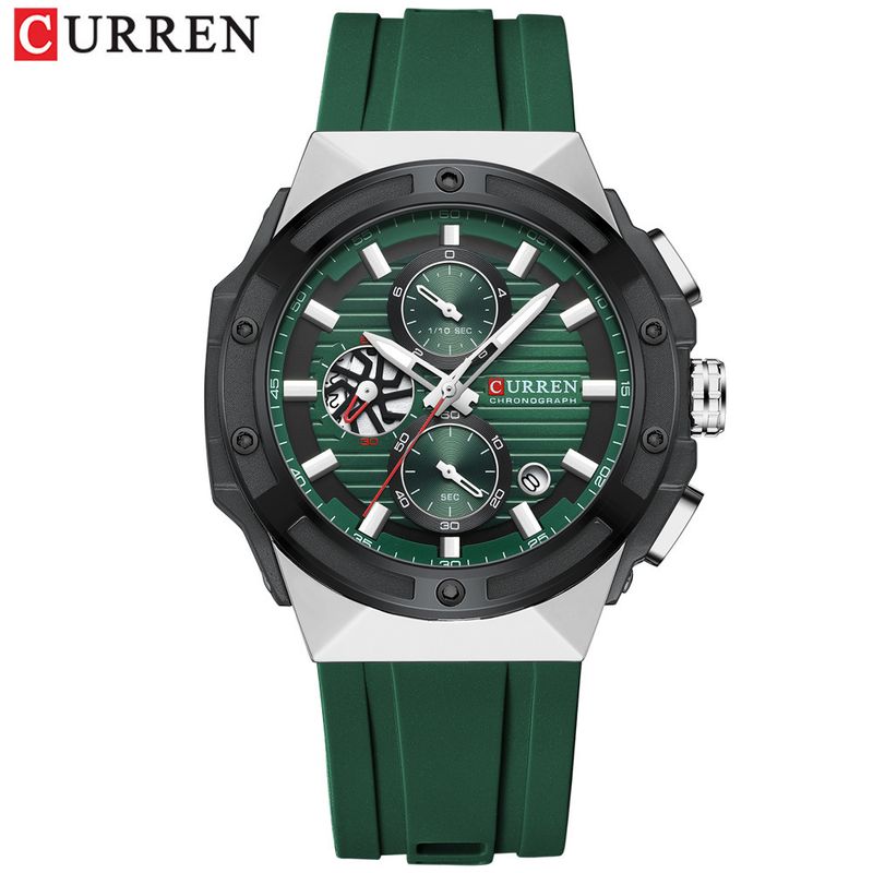 Orologio da uomo Curren 8462 Calendar con sei lancette e cinturino al quarzo, alla moda, con lancetta dei secondi_voghion.com