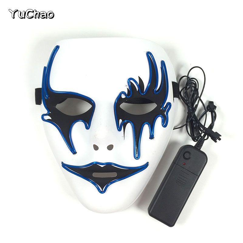Neue coole Halloween-LED-Maske, dekorative blinkende Neonlicht-Partymaske, Cosplay-Maske für Erwachsene_voghion.com