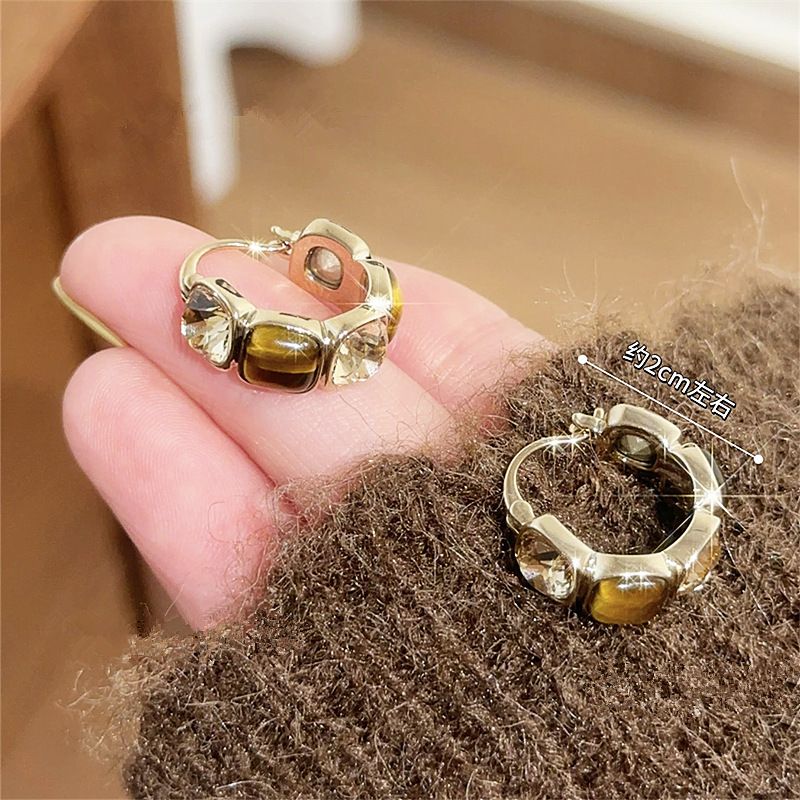 Zircon Earrings Women's Fashion Internet Celebrity Temperament Light Luxury High-end Ear Buckle Explosion Exquisite New Personalized Earrings Jewelry_voghion.com