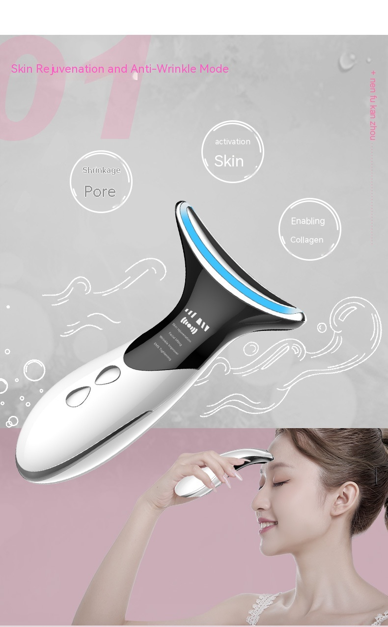 Neck lighting lines, lifting, tightening, anti wrinkle mass, false color light and adjustment instrument for_voghion.com