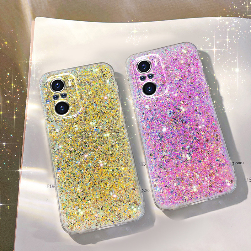 Lyx Gypsophila Glitter Bling Color Telefonfodral För Samsung Galaxy A11 A31 A51 A71 M11 M12 M02 M10 A70 A50 Silikonlock_voghion.com