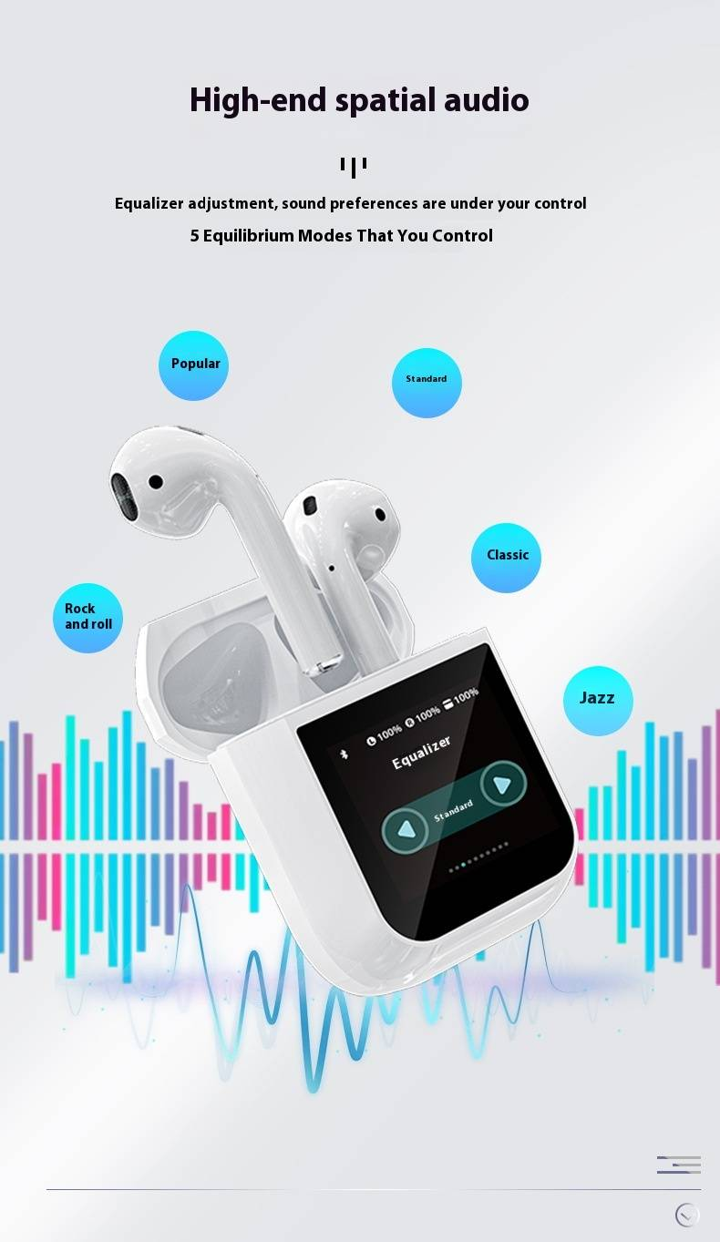 neues Produkt High-End-Touchscreen-Funkheadset A14pro Huaqiangbei Bluetooth-Headset der zweiten Generation mit intelligentem Farbbildschirm TWS_voghion.com