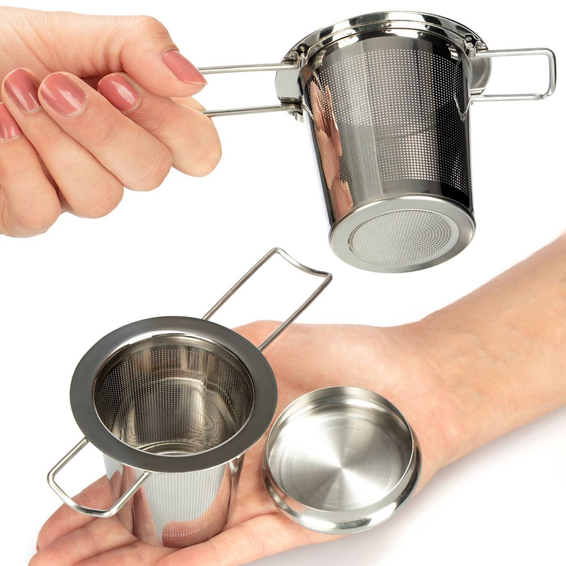 Wiederverwendbares Teesieb aus Edelstahl mit klappbaren Griffen_voghion.com