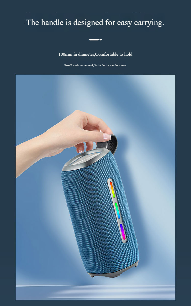 30W Yüksek Güçlü Su Geçirmez Bluetooth Hoparlör - RGB Işık, Omuz Askısı ve Açık Hava Bas Güçlendirme_voghion.com