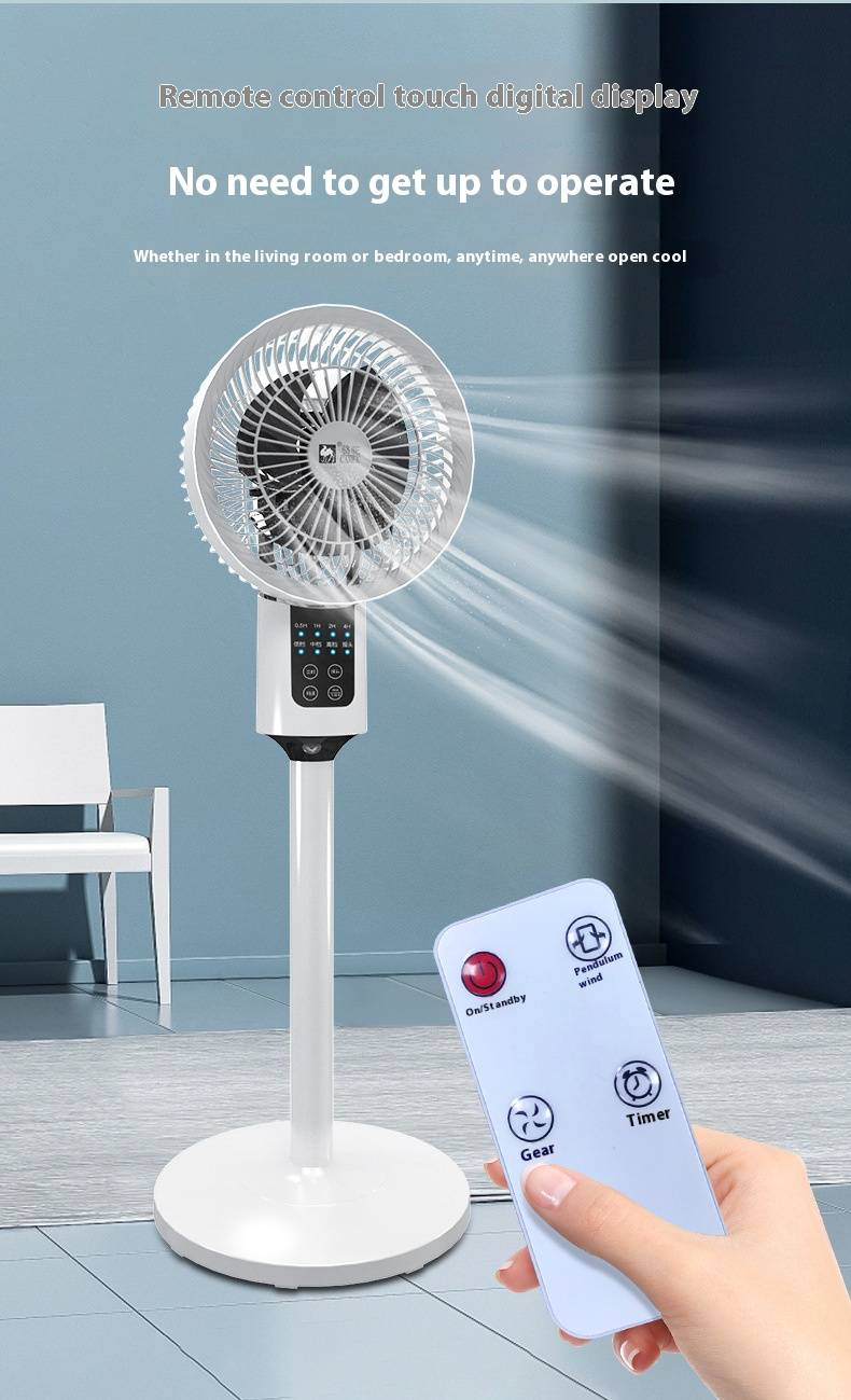Smart Voice Control Air Circulator Fan With Remote - Oscillating Standing & Desk Fan For Home Office & Dorm_voghion.com