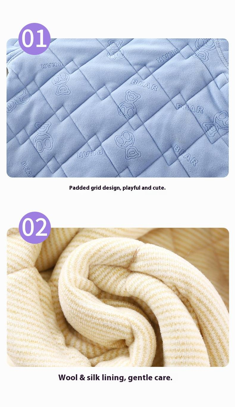 Boys & Girls School Uniform Winter Jacket - 3-Layer Quilted Lined Coat With Fleece, A-Class Soft Fabric, V-Neck Design (110-180cm)_voghion.com