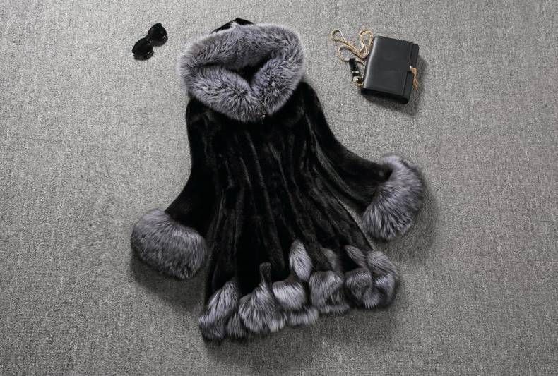 Abbigliamento da donna, cappotto di pelliccia autunnale e invernale, cappotto da donna di media lunghezza in pelliccia di visone e volpe, cappotto da donna in pelliccia sintetica_voghion.com