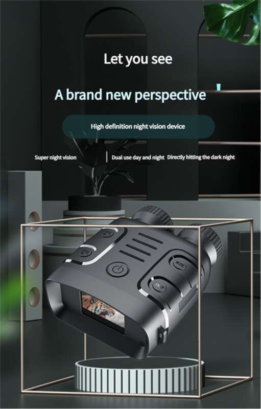 Ultra Clear Large Screen Day Dual-use Camera And Video Recorder With High-definition Infrared All Black Dual Tube Night_voghion.com