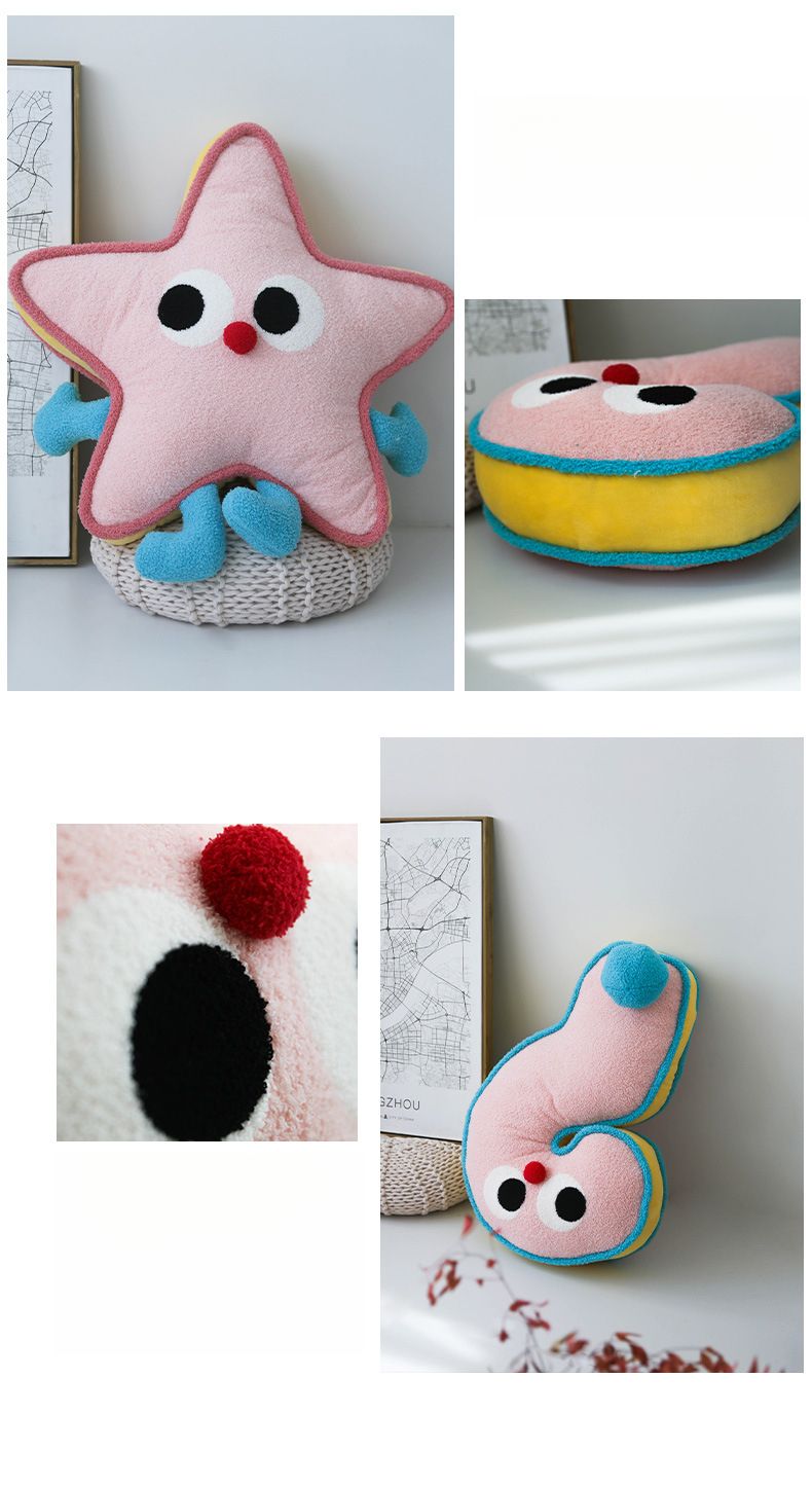 Internet Celebrities Hot Product Question Mark Star Cute Cushion Soft Neck Comfortable Home Bed Sofa Decorative Cushion Pillow_voghion.com