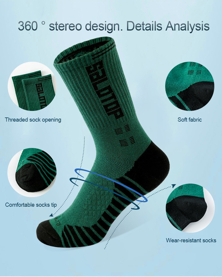 Socks For Men, Professional Medium High Top Basketball Practical Sports Long Tube Socks, Sweat-absorbing And Odor-proof_voghion.com