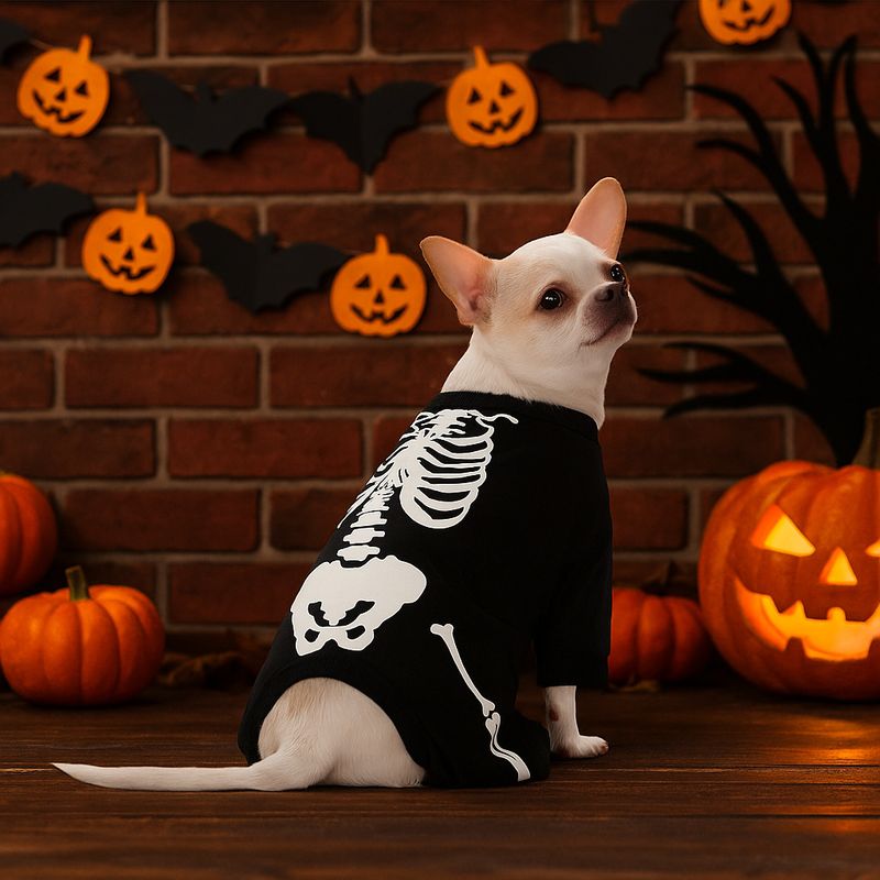 Halloween Neues Haustierkostüm Homewear Pyjamas Bärendruck Vierbeinige Hundekleidung_voghion.com