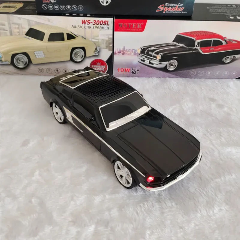 Tragbarer Lautsprecher in Ford-Autoform, kabellose Bluetooth-Musik-Boombox für PC mit FM-Radio, Freisprechfunktion, Subwoofer, Caixa_voghion.com