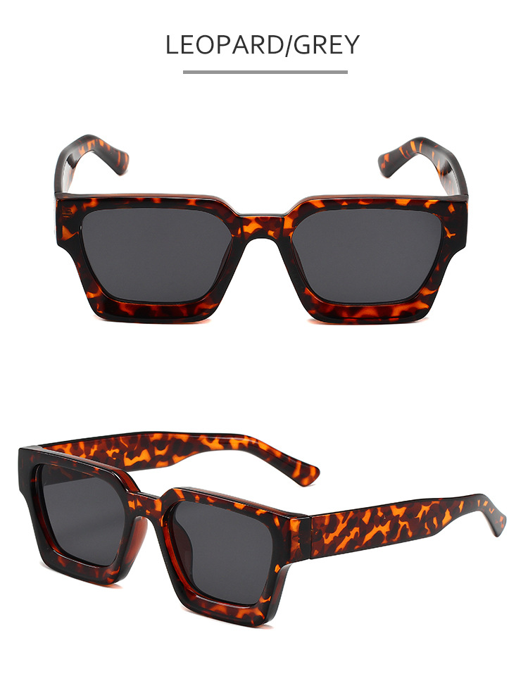 Lunettes de soleil carrées à monture épaisse – Lunettes PC surdimensionnées tendance pour hommes et femmes, tendances de la mode, très populaires_voghion.com