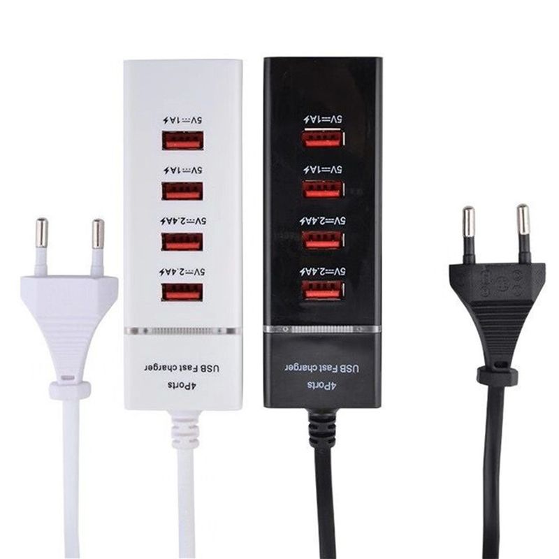 Music Festival 3A 15W 4USB Plug in Multi Port USB Smartphone Tablet Travel Charger_voghion.com