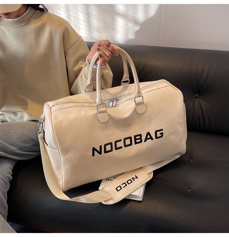 Kostengünstige Leder-Fitness-Frauen-koreanische Cross-Body-Sport-Minimalist-Briefgepäck-Reisetasche mit großer Kapazität_voghion.com