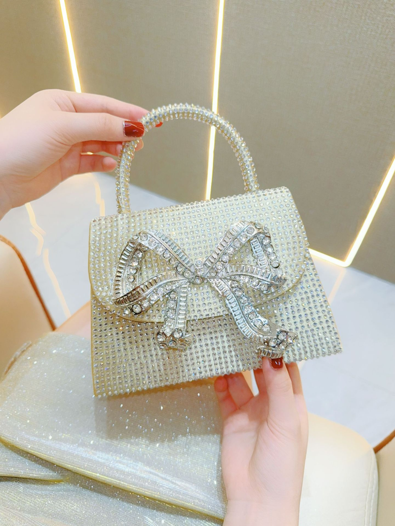 Nuova moda celebrità banchetto e sera borsa a mano completa con tracolla singola in raso di seta intarsiata di diamanti_voghion.com
