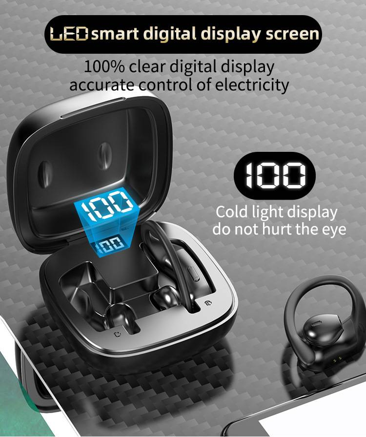 Wireless bluetooth headset tws new earbud type sports running bluetooth headset game music business ear clip type hanging ear type_voghion.com