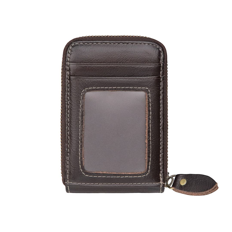 Real Cowhide Leather Wallet Men's Card Holder_voghion.com