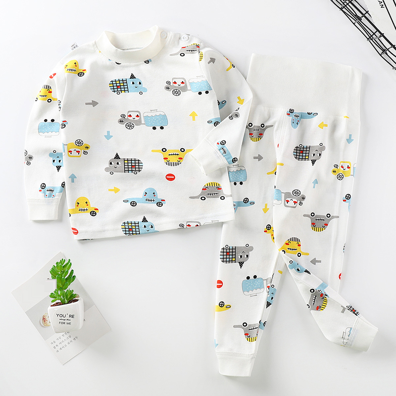 Mother & Kids Trousers Suit Pure Cotton Baby Clothes Long Sleeved Underwear High Waist Clothing_voghion.com