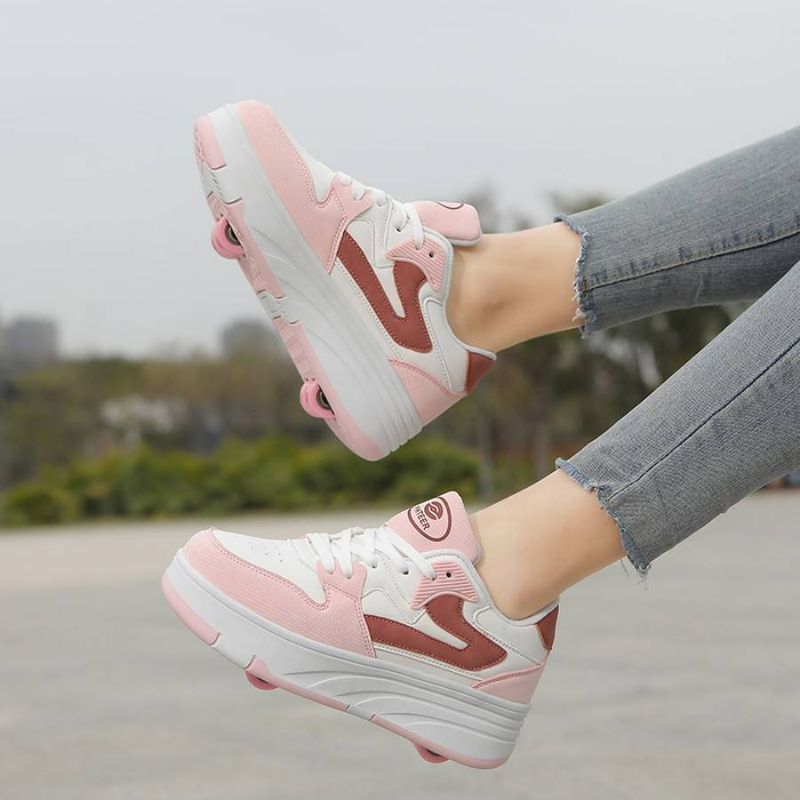 Boys' And Girls' Shoes, Children's Walking Shoes, Four-wheel Roller Skates, Student Skates, And Two-wear Shoes For Outdoor Sports_voghion.com