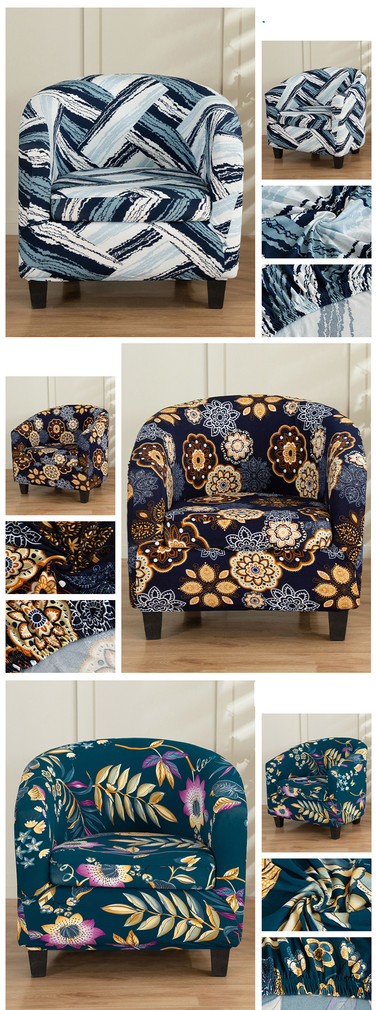 Copridivano singolo per poltrona club, fodera protettiva all-inclusive, copridivano per poltrona da vasca semicircolare_voghion.com