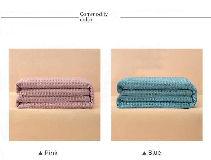 Waffle Weave Cotton Bath Towel - Large 70x140cm Ultra Soft & Highly Absorbent (Honeycomb Texture Quick-Dry Luxury Hotel Grade)_voghion.com