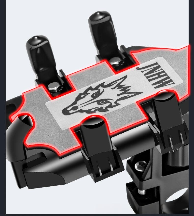 Universal Octopus Motorcycle Phone Mount - Shockproof Bike Handlebar & Mirror Base Holder For Food Delivery & Navigation (Black, Aluminum Alloy Rod)_voghion.com