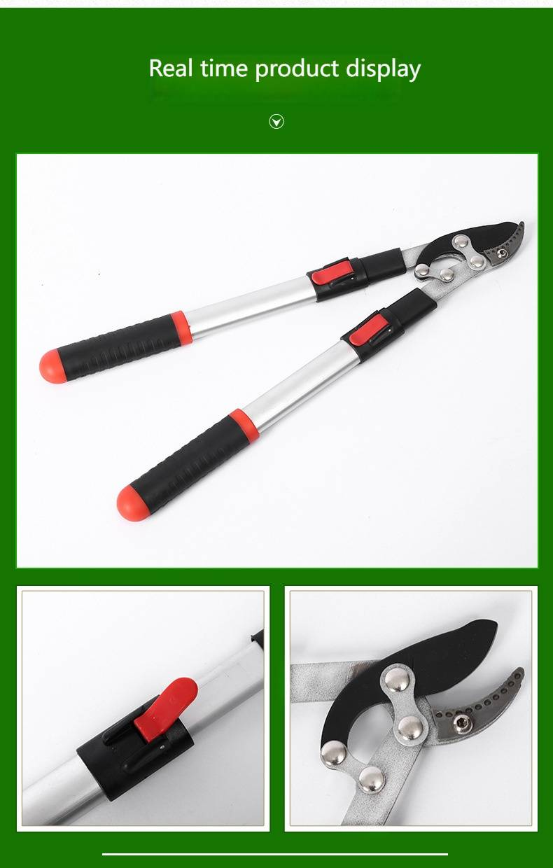 Professional Extendable Garden Pruner - Heavy Duty Branch Cutter With Aluminum Alloy Handle For Outdoor Trimming & Landscaping_voghion.com