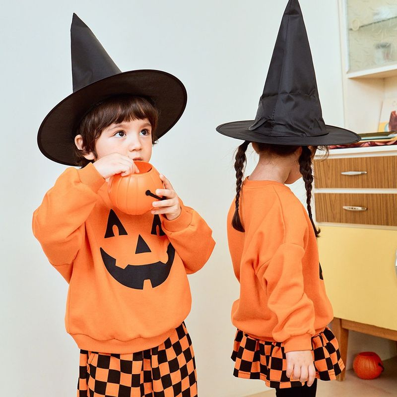 Neue Halloween-Kürbis-förmige Kinderanzüge Ins Koreanische Version der langärmeligen Kinderanzüge Kinderferienkostüme_voghion.com