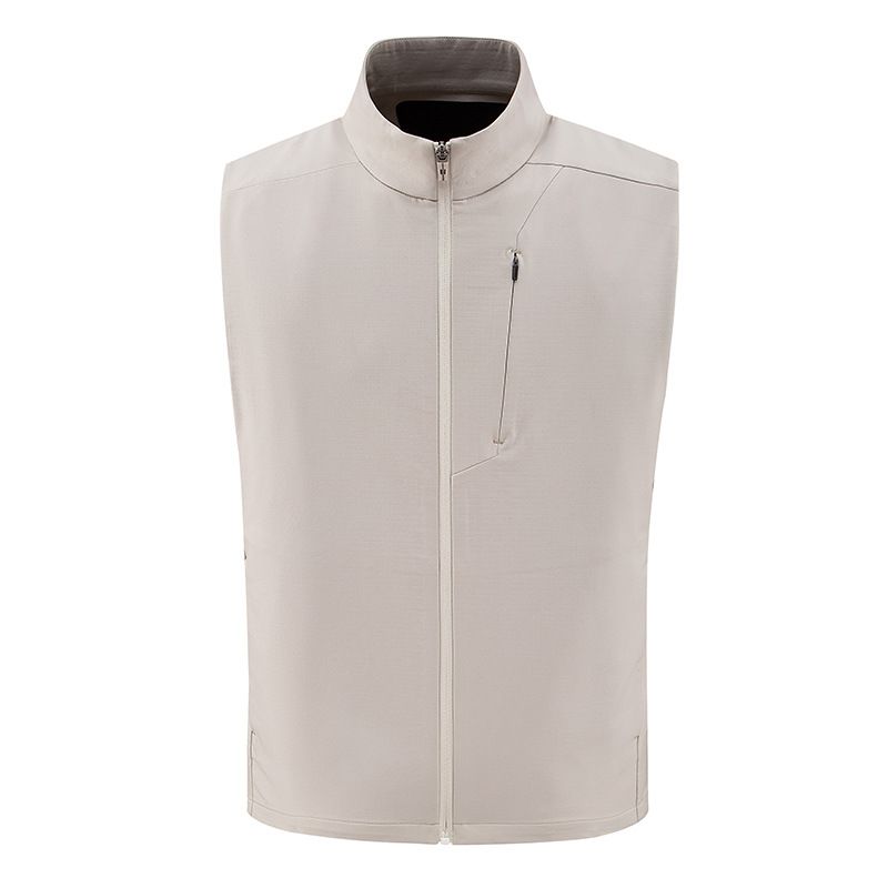 Men's Autumn/Winter Softshell Vest – 270g 50D Polyester Grid Fabric | Windproof & Wrinkle-Resistant Stand Collar Design (M-4XL)_voghion.com