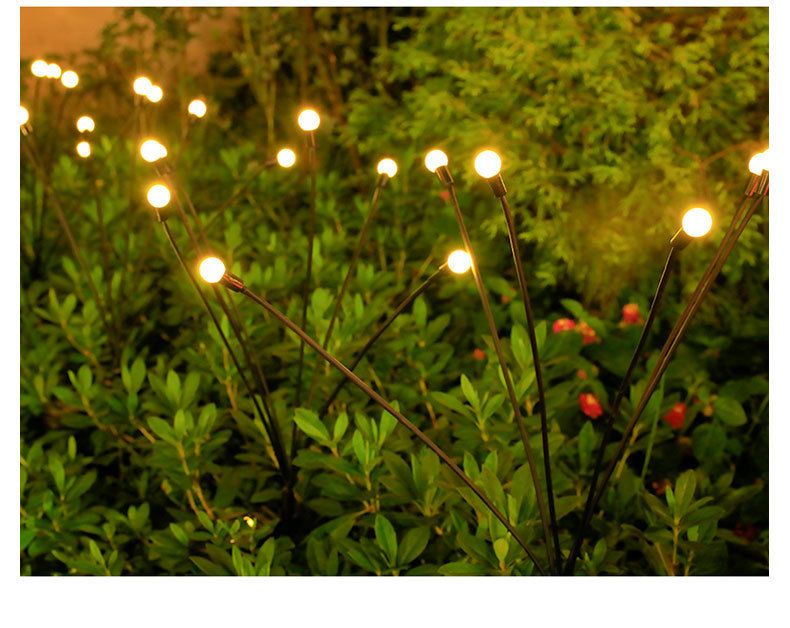 Luces LED solares de luciérnaga para jardín, decoración de exteriores, Navidad, césped y patio. Blanco cálido y a color._voghion.com