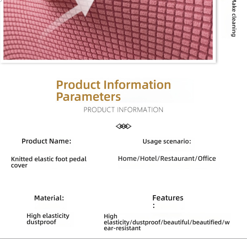 Dehnbarer Ottomanenbezug aus Polyester – Komplett abdeckendes Design ohne Reißverschluss, Karomuster, verschiedene Größen und Farben (Corn Grain Serie)_voghion.com