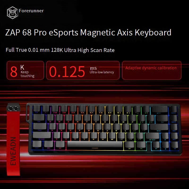 Clavier de jeu ZAP68 à axe magnétique – Temps de réponse de 0,01 ms, taux d'interrogation de 128 000 Hz, taux de rapport de 8 000 Hz, trois modes_voghion.com