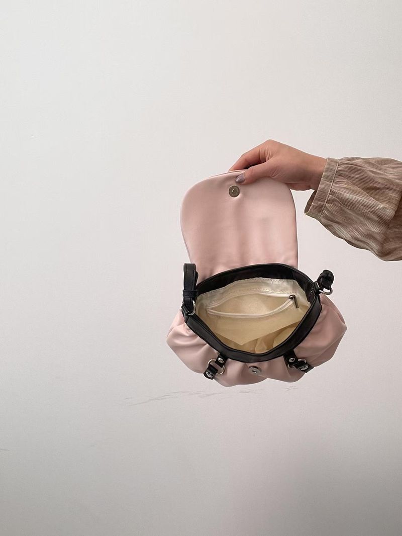 Women's 2025 New Niche Design Crossbody Bag Shoulder Cloudy Bag Pink Armpit Bag Fashion Versatile Casual Daily_voghion.com