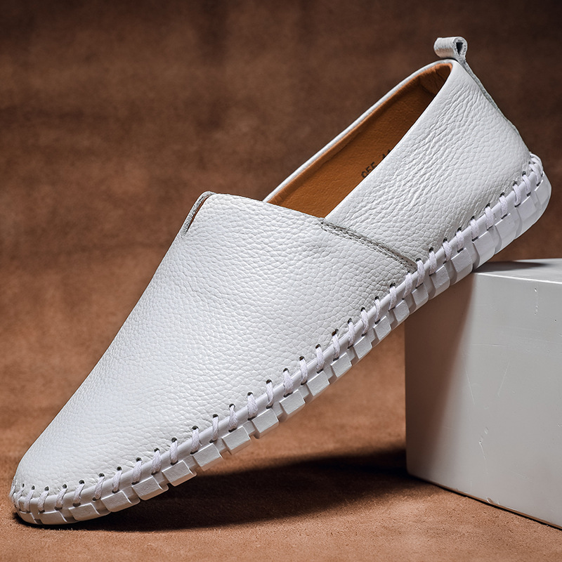 Scarpe da guida traspiranti basse, comode e comode, da uomo, in pelle, di qualità imbattibile, casual e alla moda._voghion.com
