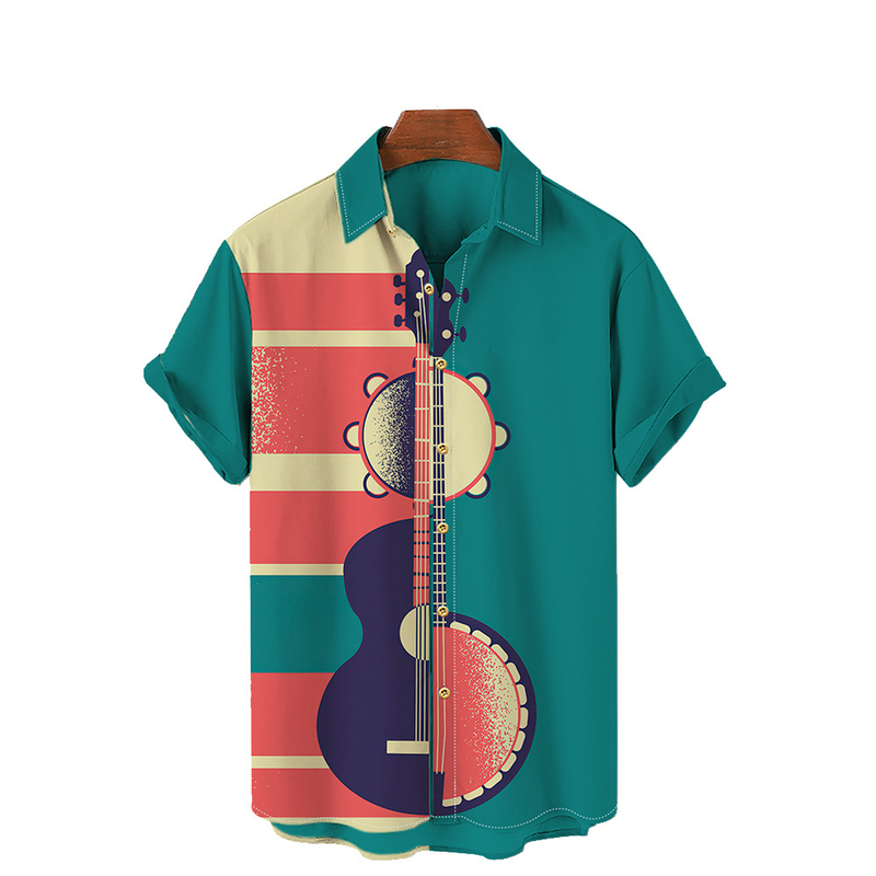 Man's clothing Dazzle oil painting style digital printing men and women couples fashion short-sleeved shirt T-shirt_voghion.com