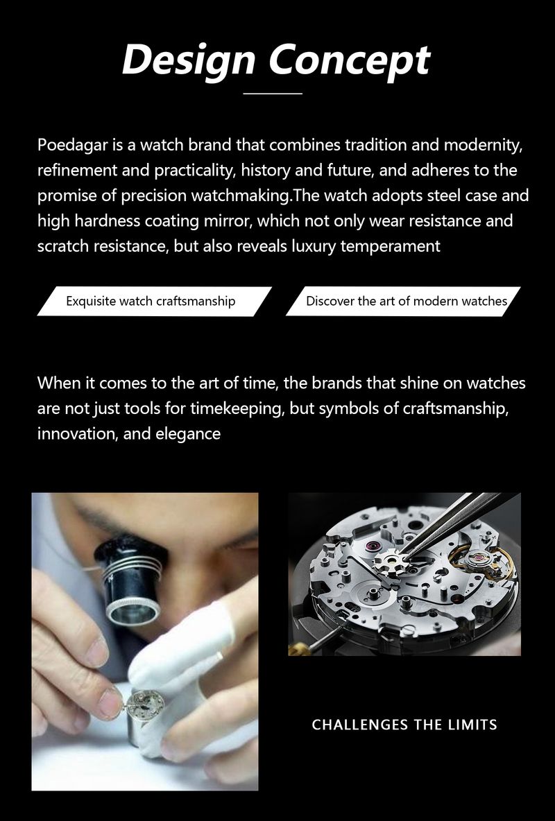 POEDAGAR Top Business Man Watch Luminous Waterproof Stainless Steel Men Wristwatch Date Week Quartz Fashion Casual Men's Watches_voghion.com