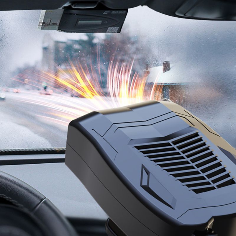 Car Heater 2-in-1 Electric Fan Coog Heating hine Multipurpose Demister Defroster for Household Automobile_voghion.com