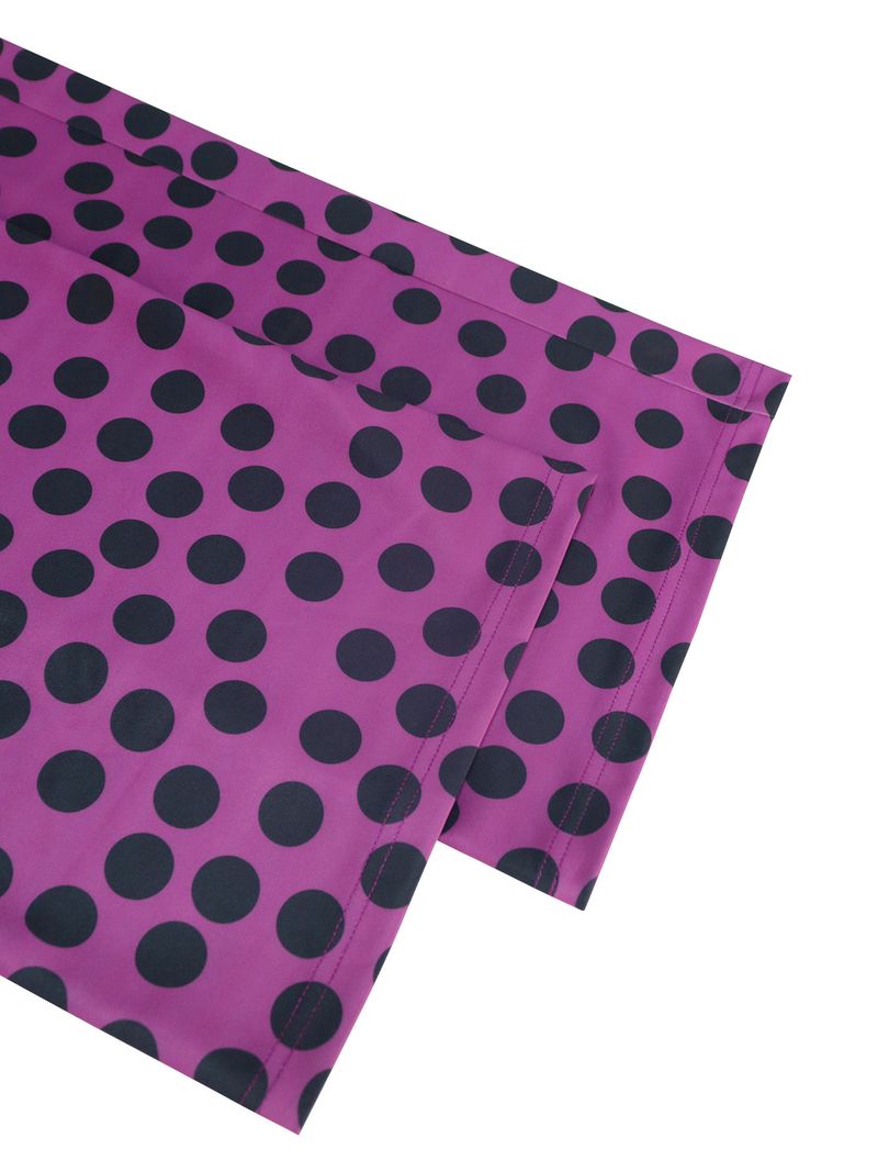 Polka Dot One Shoulder Slant Collar Jumpsuit Plus Size Three-Dimensional Flower Women's Jumpsuits_voghion.com