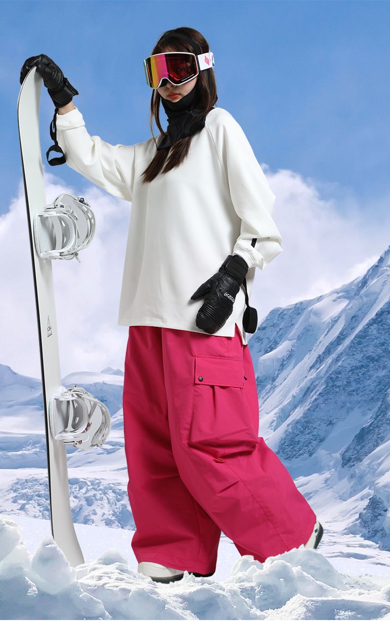 Pantaloni de schi pentru femei, impermeabili, caldi, americani, profesioniști, de iarnă, în aer liber, cu protecție la talie, noi_voghion.com