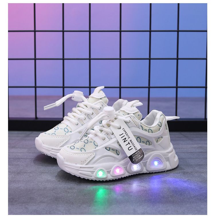 New Children's Sports Shoes With Lights In Spring And Autumn 21 30LED Luminous Children's Shoes 1 6 Years Old Boys Sports Casual Shoes_voghion.com