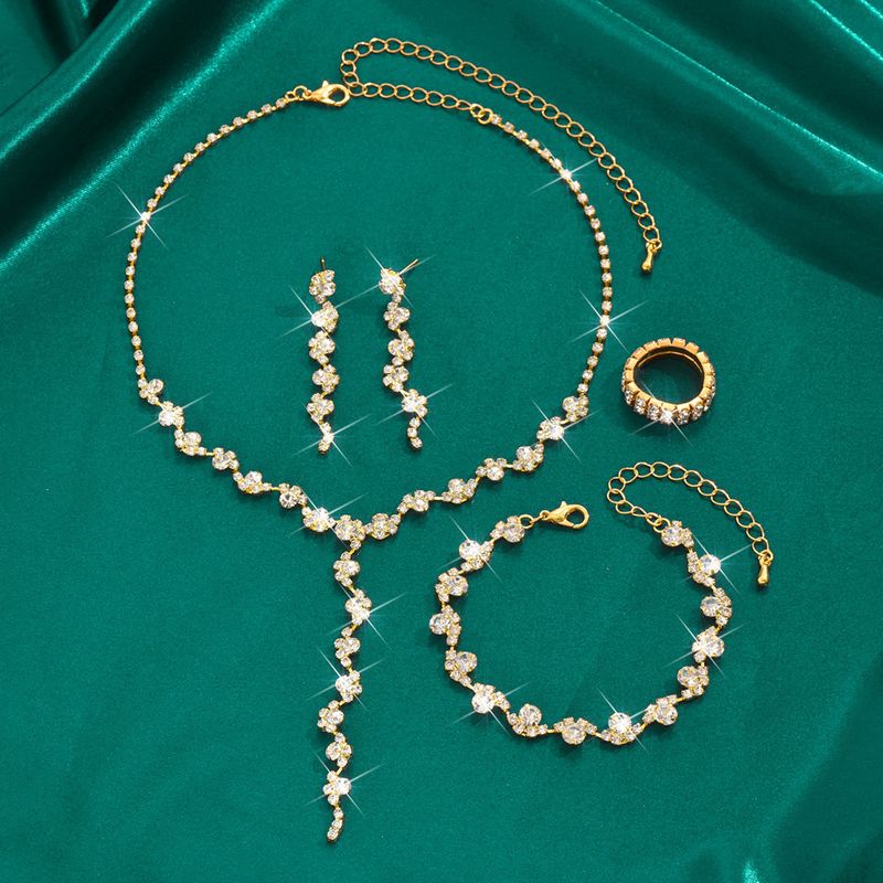 Women’s Jewelry Set Fashion Jewelry Wholesale Jewelry Set Women's Fashion Wedding Tassel Silver Necklace Set_voghion.com