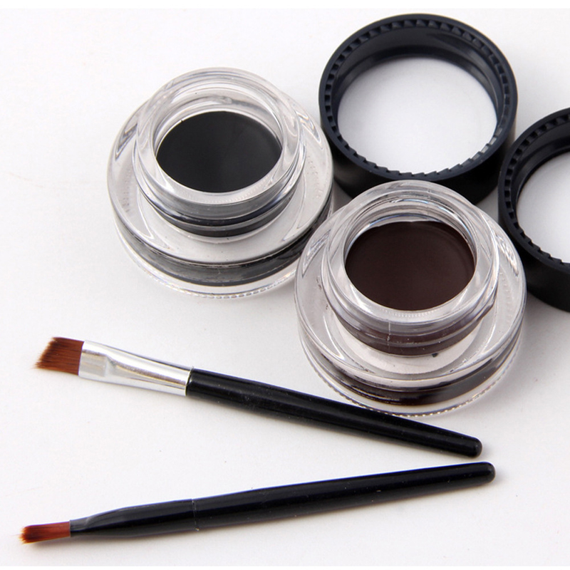 MISS ROSE Eyeliner in crema bicolore a due flaconi, resistente al sudore e impermeabile, di lunga durata, non facile da sbavare, per principianti. Eyeliner_voghion.com