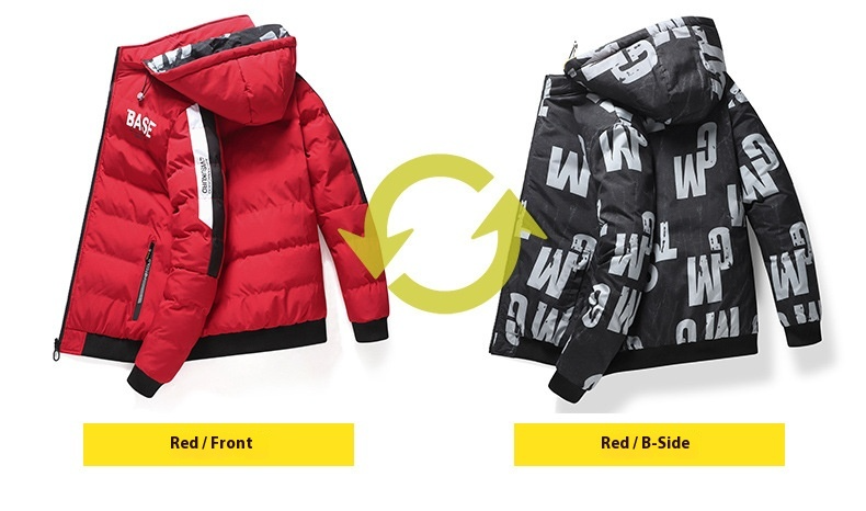 Wendbare Herren-Baumwolljacke, Outdoor-Winterkleidung für junge Männer, verdickter Mantel mit abnehmbarer Kapuze, Kälteschutz, lässige Baumwolljacke_voghion.com