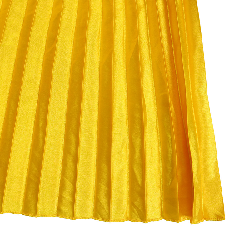 women's clothing new one-shoulder pleated long skirt oblique collar waist dress _voghion.com