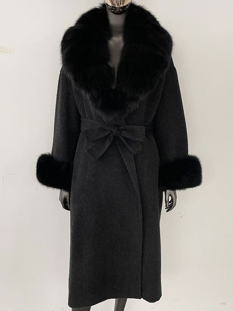 Elegante dubbelzijdige wollen jas voor dames - Koreaanse winterjas met riem en luxe stof (S/M/L, beige/mokka/zwart)_voghion.com