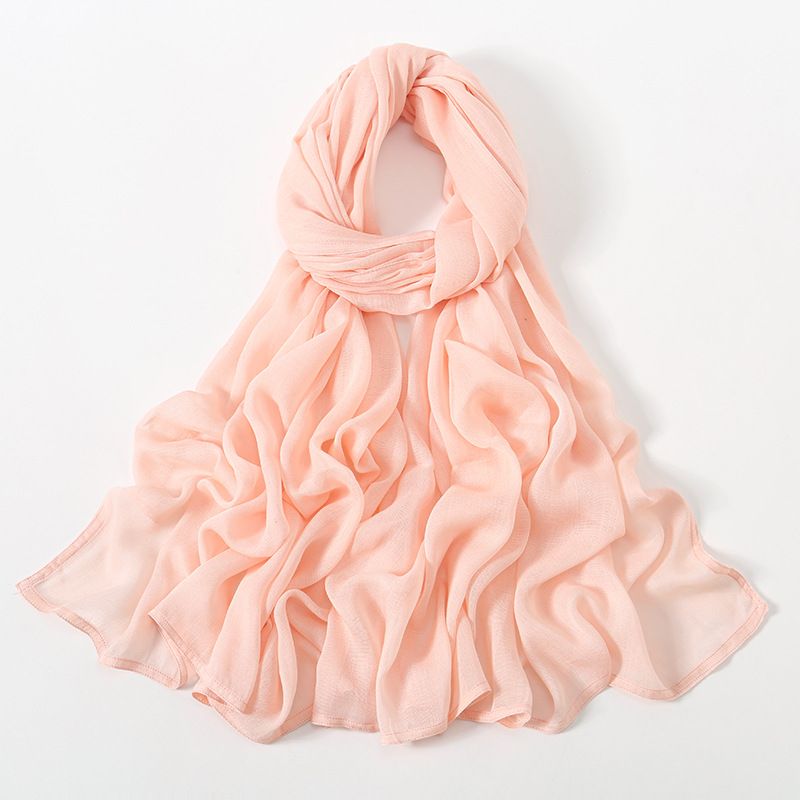Sciarpe da donna autunno nuovo colore unito vendita calda foulard in cotone malese indonesiano tinta unita bordo largo sottile sciarpa traspirante in modal_voghion.com